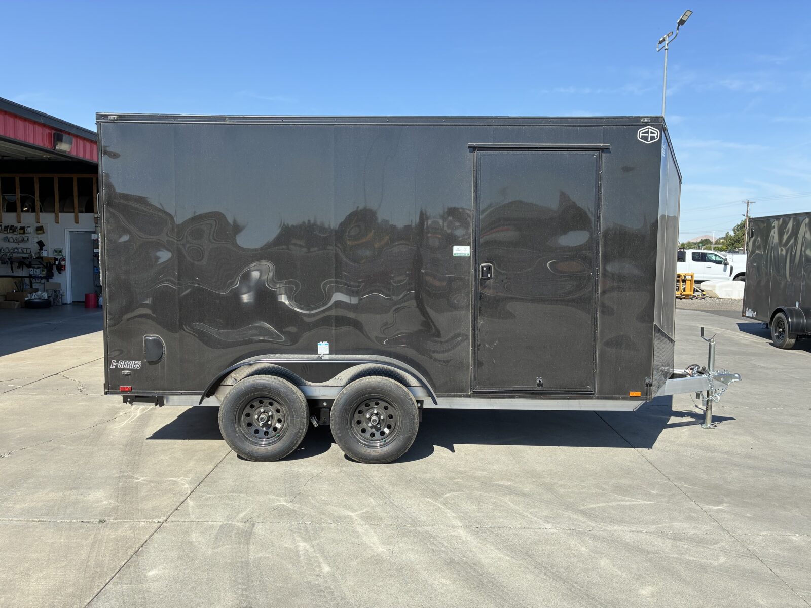 7X14 CARGOMATE BLACK REAR RAMP TA2