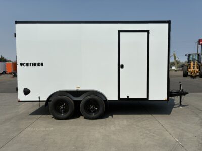 7X14 CRITERION WHITE W/ BARN DOORS